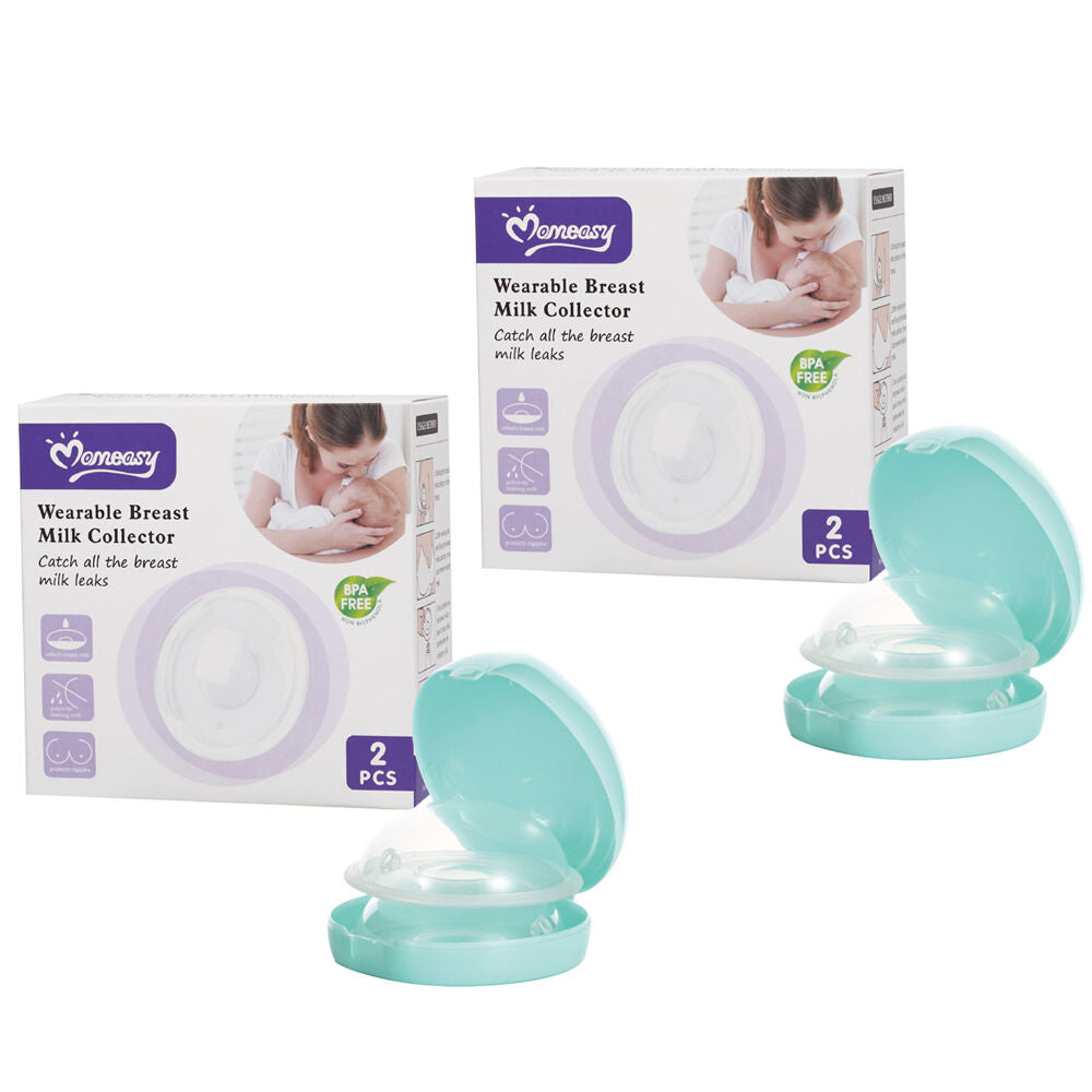 Momeasy Wearable Nursing Breast Milk Collector BPA Free Leak Proof x 2