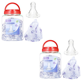 Momeasy Silicone Nipples 18 Pack BPA-Free Fast Flow 6+ Months Standard Bottles x 2