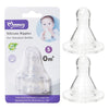 Momeasy Silicone Teats 2 Pack Standard Neck Small Flow 0m+ Bundle of 6