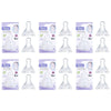 Momeasy Silicone Teats 2 Pack Standard Neck Small Flow 0m+ Ribbed Style Bundle of 6