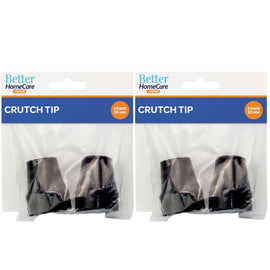 Better Home Care Now Crutch Tips Rubber NonSlip End Bottom Black 22mm 2x 2 Pack