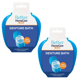 Better Home Care Now Denture Bath No Spill Strainer 2 Pack