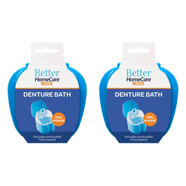 Better HomeCare Now Denture Bath No Spill Strainer 2 Pack