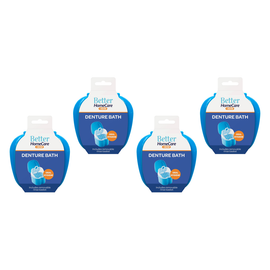 Better Home Care Now Denture Bath No Spill Strainer Bundle of 4