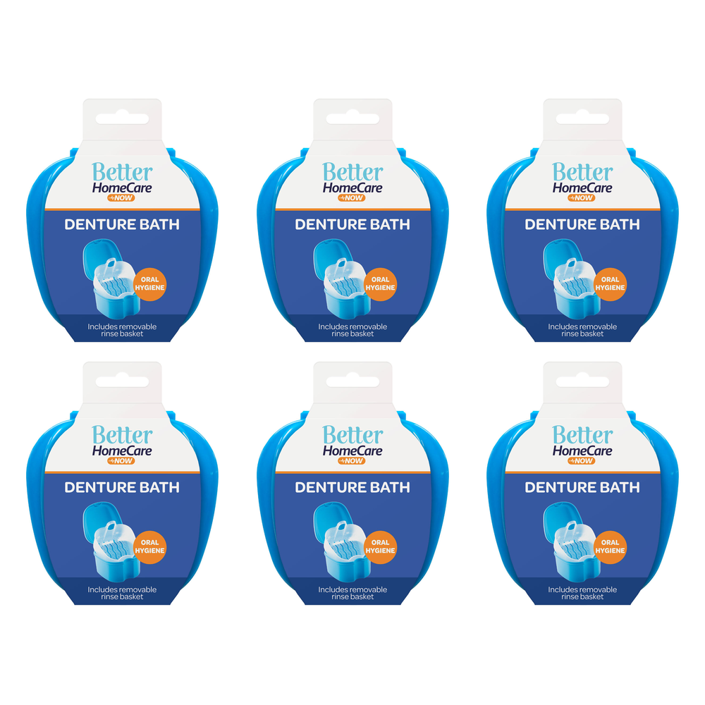 Better Home Care Now Denture Bath No Spill Strainer Bundle of 6