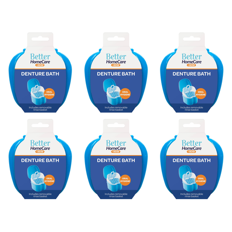 Better Home Care Now Denture Bath No Spill Strainer Bundle of 6