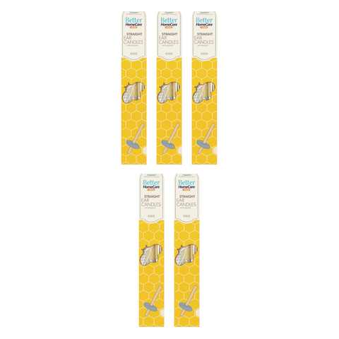 Better Home Care Now Beeswax Ear Candles with Propolis 5 Pack Straight