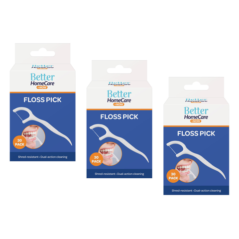 Better Home Care Now Dental Floss Toothpick Plastic 3 Pack Bundle