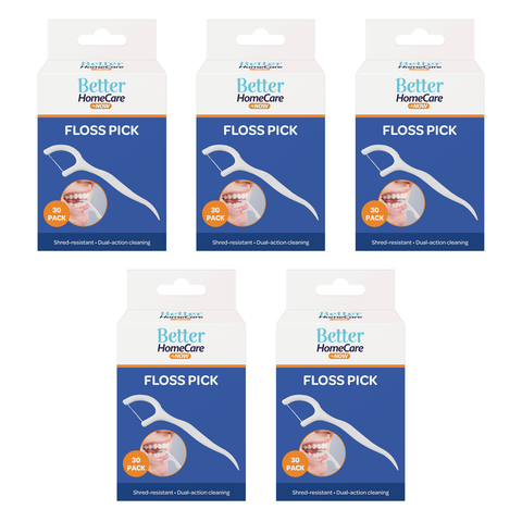 Better Home Care Now Dental Floss Picks Oral Care Tooth Pick Bundle of 5