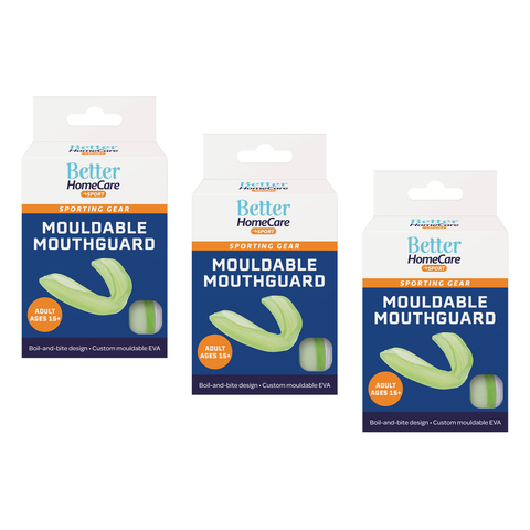 Better Home Care Now 3 Pack Sport Mouthguard Adult Athletes Ages 15 and Up