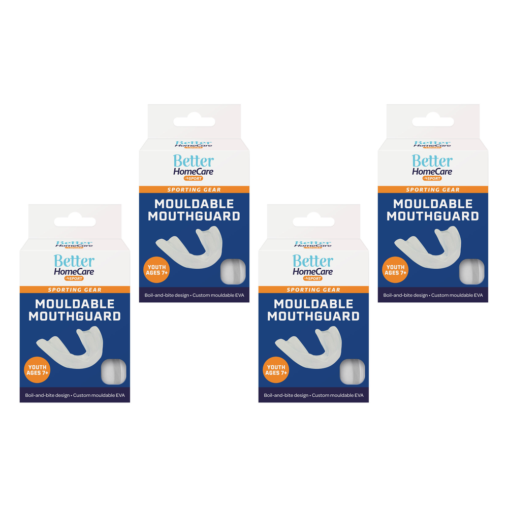 Better Home Care Now Youth Sport Mouthguard 4 Pack Ages 7 Plus