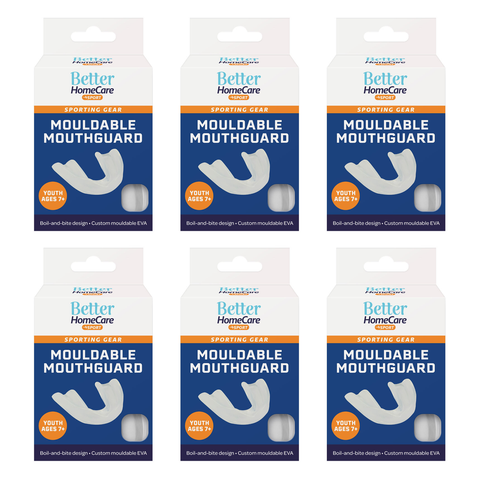 Better Home Care Now Youth Sport Mouthguard Ages 7 and Up Bundle of 6
