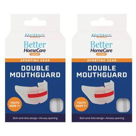 Better Home Care Now Youth Dual Brace Mouthguard for Braces Ages 7 and up Pack 2