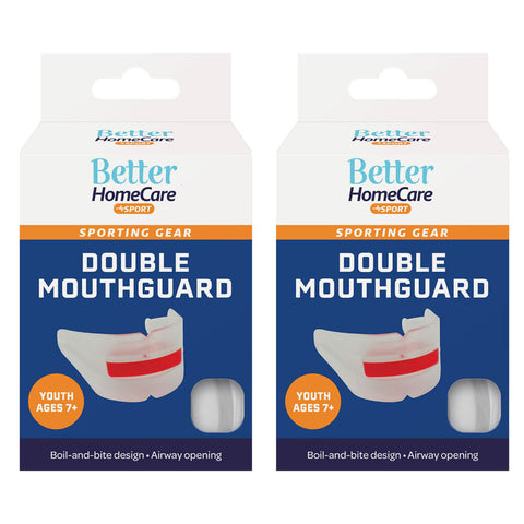 Better Home Care Now Youth Dual Brace Mouthguard for Braces Ages 7 and up Pack 2