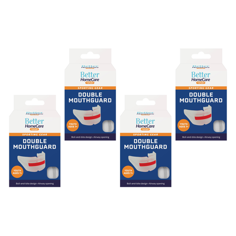 Better Home Care Now Youth Dual Brace Mouthguard Bundle of 4 Ages 7 and Up