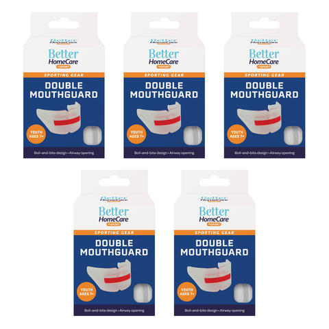 Better Home Care Now Youth Dual Brace Mouthguard Bundle 5 Pack Ages 7 and up