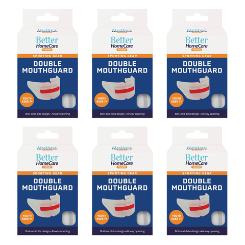 Better Home Care Now Youth Dual Brace Mouthguard Bundle 6 Pack Ages 7 and up