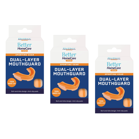 Better Home Care Now Sport Mouthguard 3 Pack Ages 13 and Up Colours Random