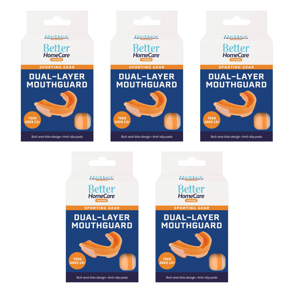 Better Home Care Now Teen Sport Mouthguard Bundle 5 Pack Ages 13 and up
