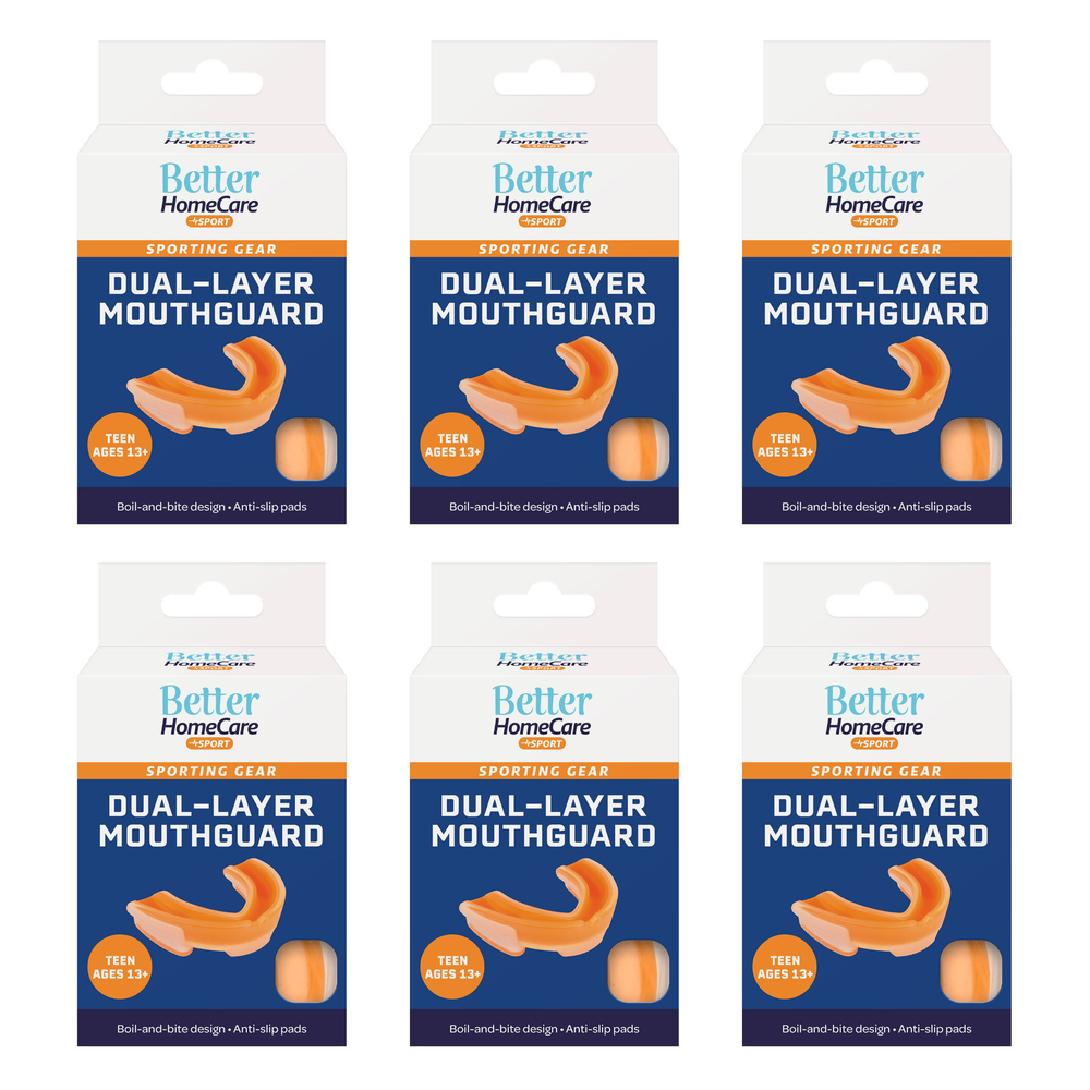 Better Home Care Now Mouthguard Bundle of 6 Teen Athletes Ages 13 Plus