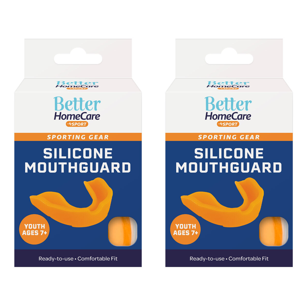Better HomeCare Now Silicone Youth Mouthguard Ages 7 Plus Pack of 2
