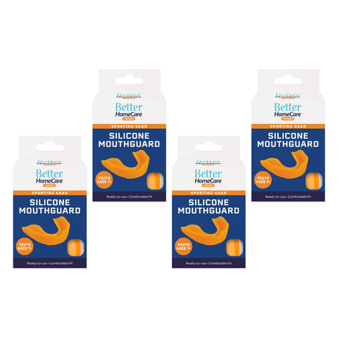 Better Home Care Now Youth Silicone Sport Mouthguard 4 Pack Ages 7 and Up