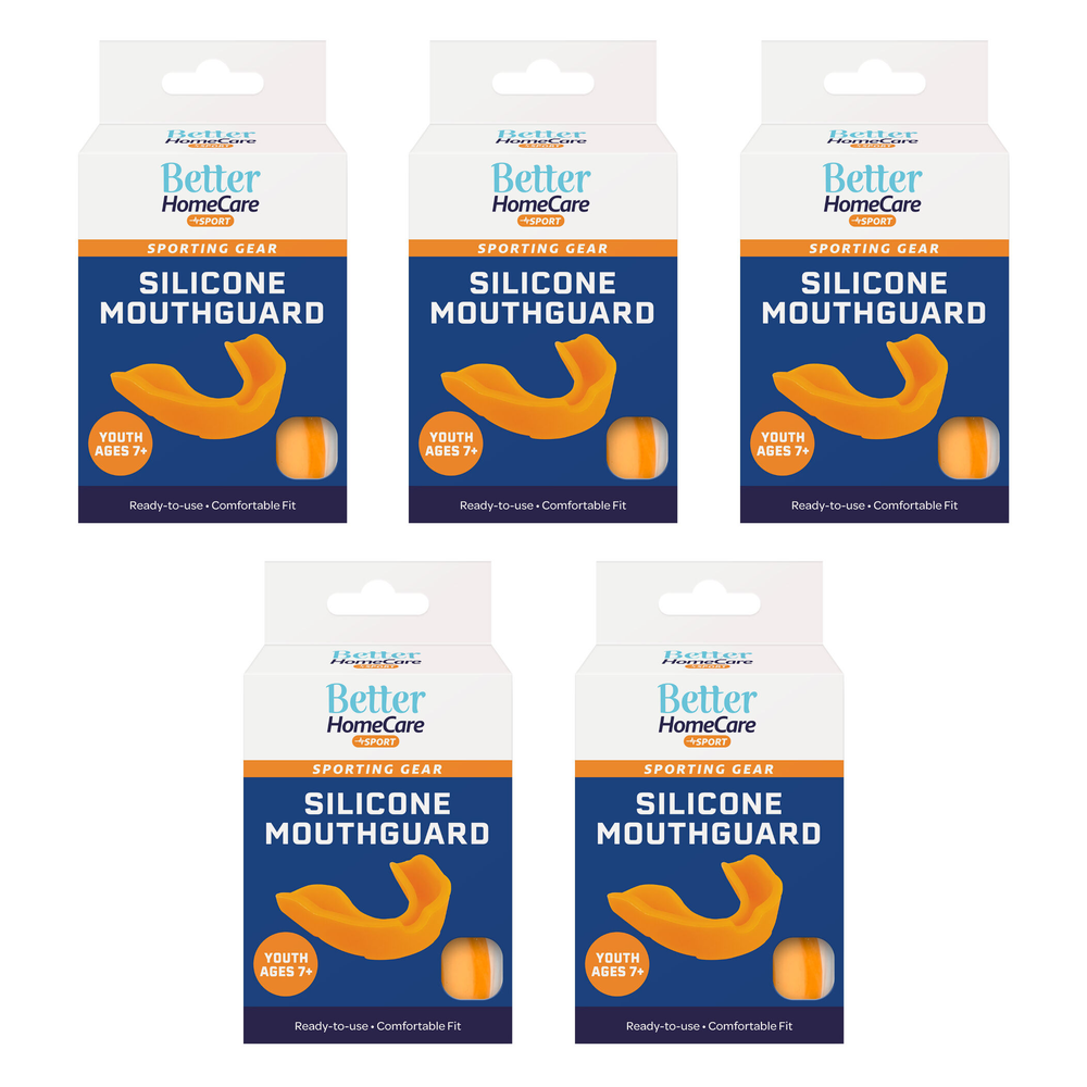 Better Home Care Now Youth Silicone Mouthguard 5 Pack Ages 7 and up
