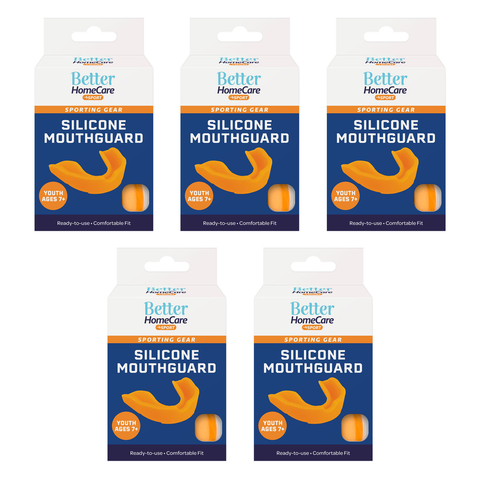 Better Home Care Now Youth Silicone Mouthguard 5 Pack Ages 7 and up