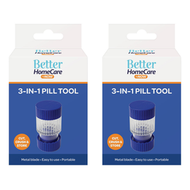 Better HomeCare Now Round 3 In 1 Pill Cutter, Crusher & Storage 9.5 x 5cm x 2