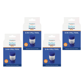 Better Home Care Now 4 Pack Round 3 in 1 Pill Cutter Crusher Storage 9.5 x 5 cm