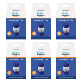 Better Home Care Now 3 in 1 Pill Cutter Crusher Storage Bundle of 6