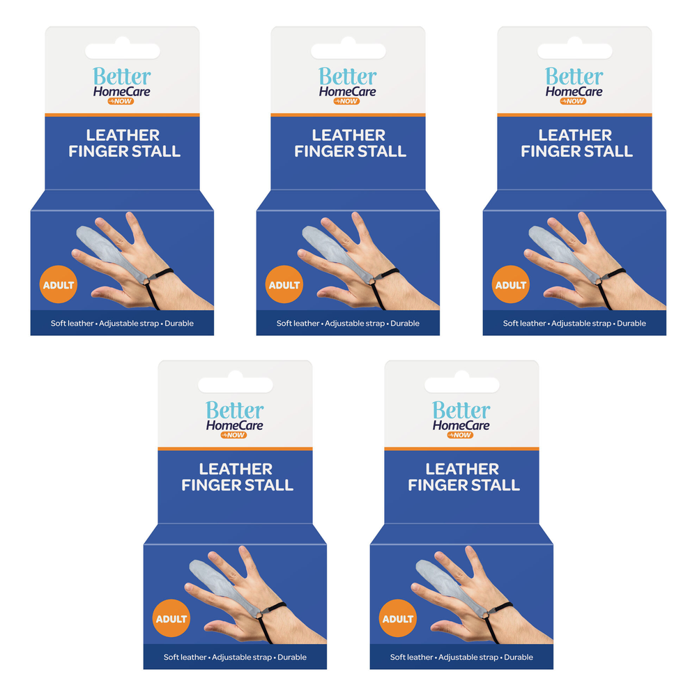 Better Home Care Now Adult Leather Finger Stall Pack of 5 15.5 x 3.9cm