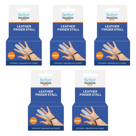 Better Home Care Now Adult Leather Finger Stall Pack of 5 15.5 x 3.9cm
