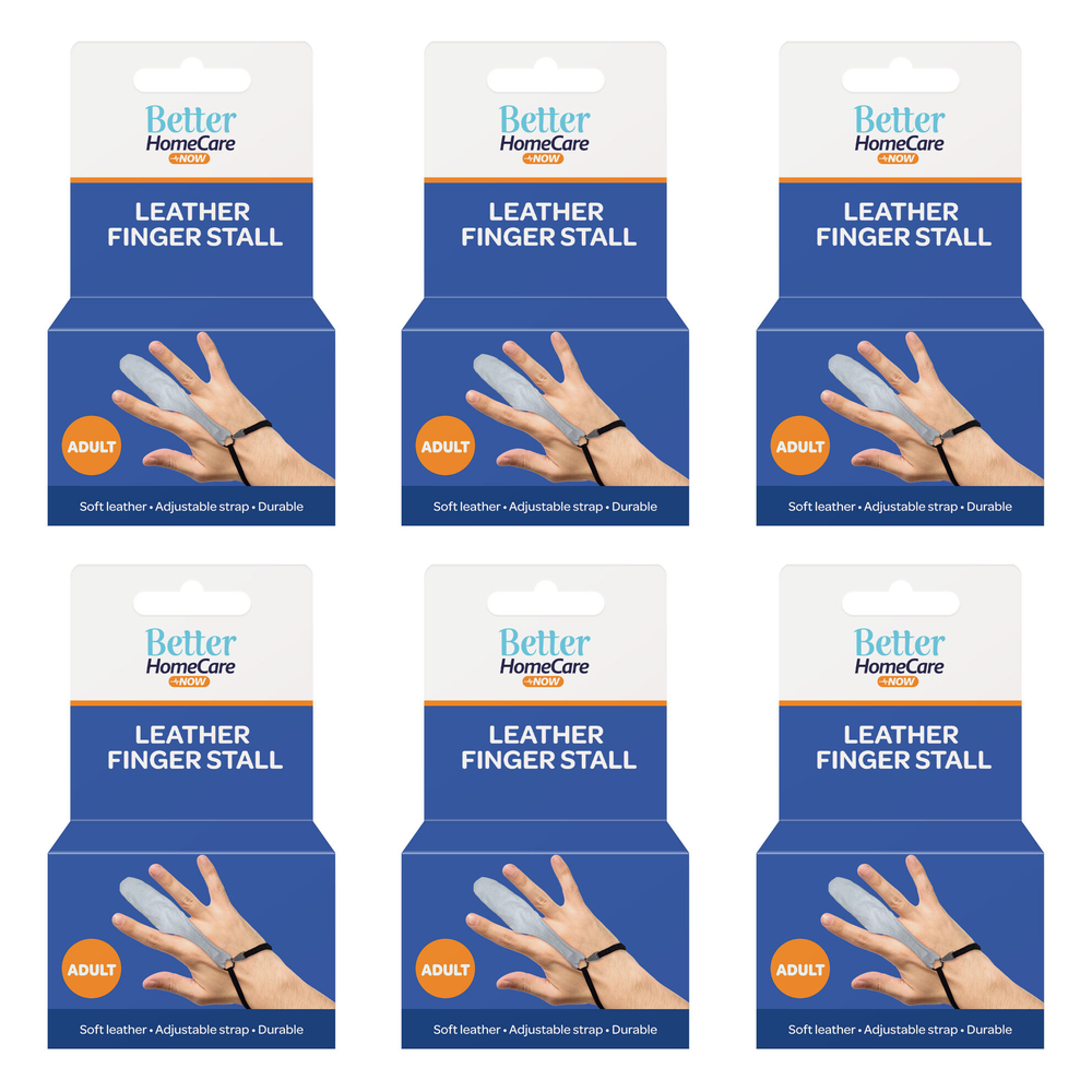 Better Home Care Now Adult Leather Finger Stall 15.5 x 3.9cm Bundle of 6
