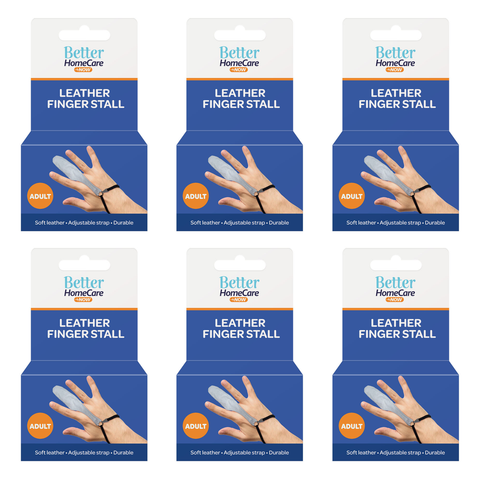 Better Home Care Now Adult Leather Finger Stall 15.5 x 3.9cm Bundle of 6