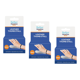 Better Home Care Now Adult Leather Thumb Stall Bundle of 3 14.5 x 4.5 cm