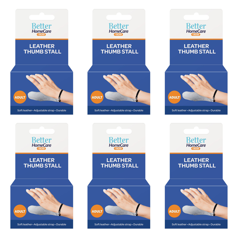 Better Home Care Now Adult Leather Thumb Stall 14.5 x 4.5 cm Bundle of 6