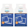 Better HomeCare Now Alcohol Wipes 2 Pack 60pc Individually Wrapped Multi Use