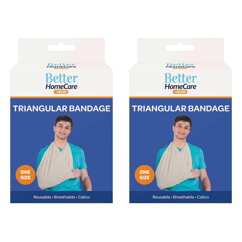 Better HomeCare Now Calico Triangular Sling Bandage 90 x 90 cm Pack of 2