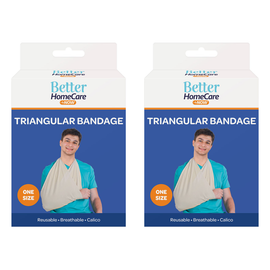 Better HomeCare Now Calico Triangular Sling Bandage 90 x 90 cm Pack of 2