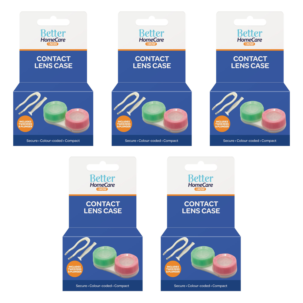 Better Home Care Now Contact Lens Case with Tweezers Lens Picker 5 Pack