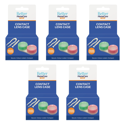 Better Home Care Now Contact Lens Case with Tweezers Lens Picker 5 Pack