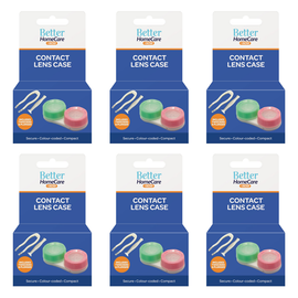 Better Home Care Now Contact Lens Case Bundle of 6 with Tweezers and Picker