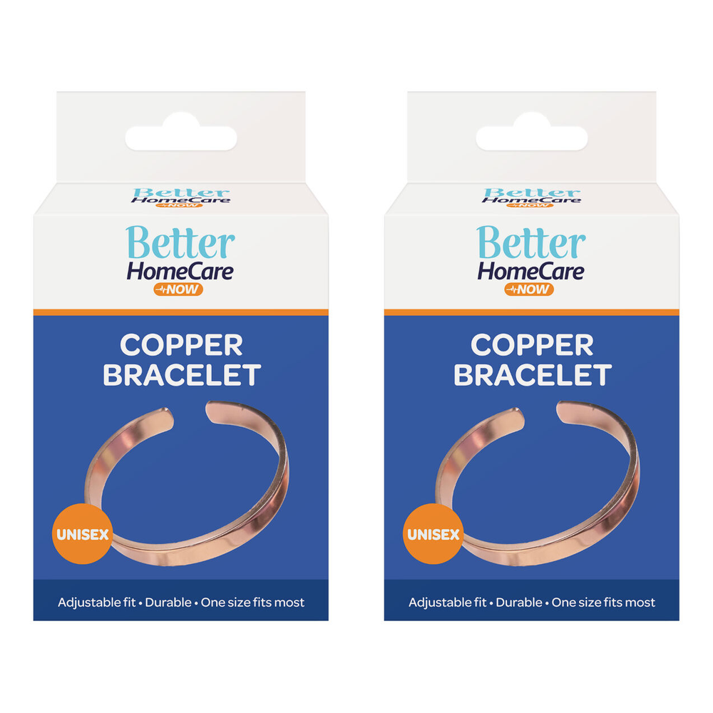 Better HomeCare Now Pure Copper Bangle Bracelets Pack of 2 Wellness