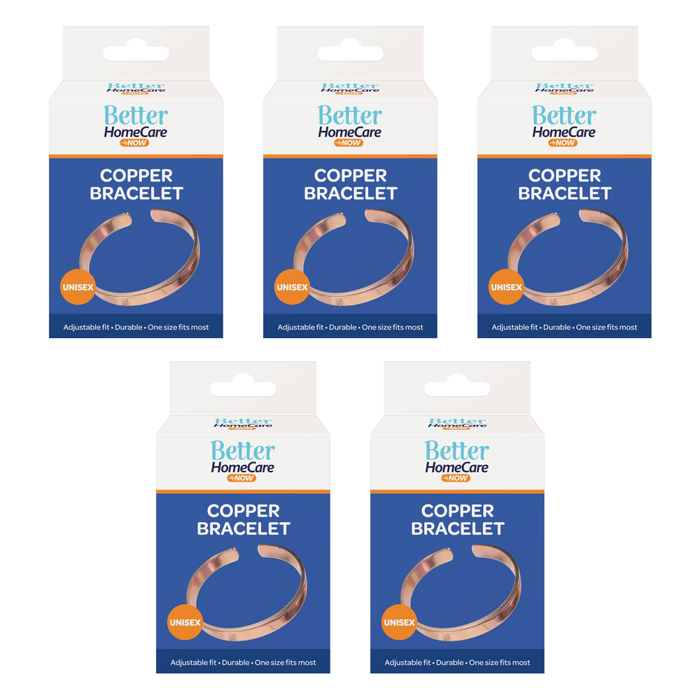 Better Home Care Now Pure Copper Bangle Bracelet Bundle of 5