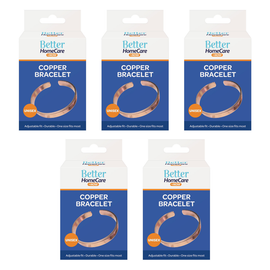Better Home Care Now Pure Copper Bangle Bracelet Bundle of 5