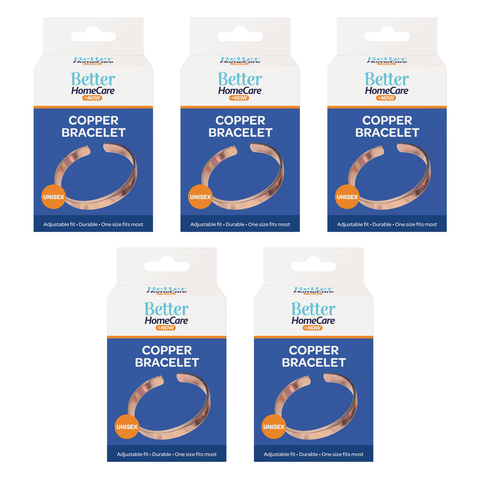 Better Home Care Now Pure Copper Bangle Bracelet Bundle of 5