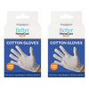 Better HomeCare Now Cotton Gloves Large 2 Pairs for Sensitive Skin & Cleaning