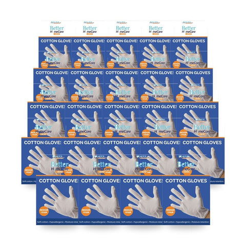 Better HomeCare Now Cotton Gloves - Medium Pack of 2 Bundle of 24
