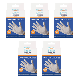Better Home Care Now Cotton Gloves Medium Pack of 2 Bundle of 5